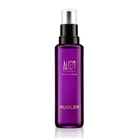 Flacon recharge de parfum Alien Hypersense avec pompe noire sur fond blanc